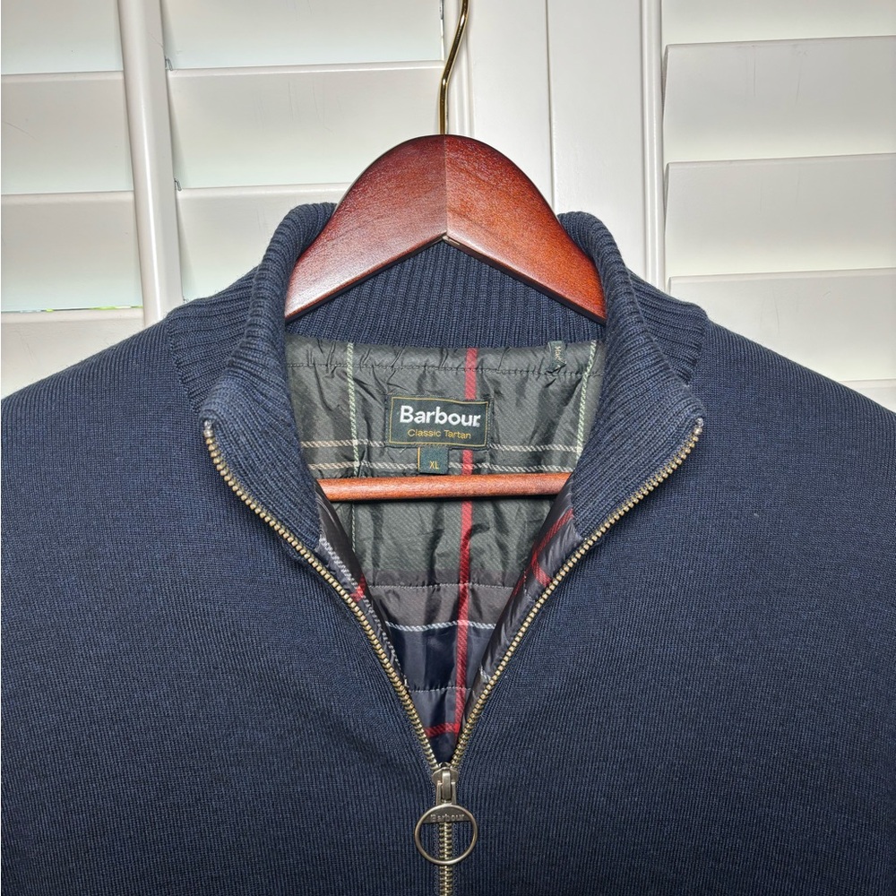 Barbour Men's Full Zip Jumper Classic Tartan